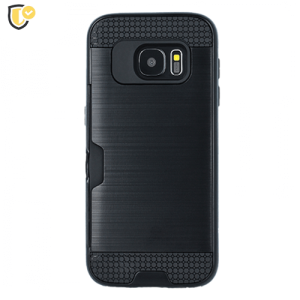 Crna - Defender Card Silikonska Maskica za Galaxy S9