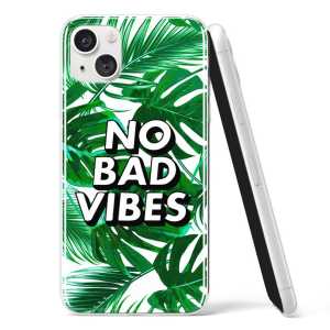 Silikonska Maskica - "No bad vibes" tropsko lišće - MC22