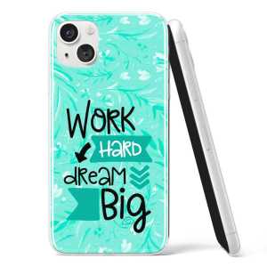 Silikonska Maskica - "Work hard, dream big" - OM22