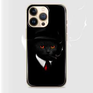 Silikonska Maskica - Crna mačka u odijelu - SZ32