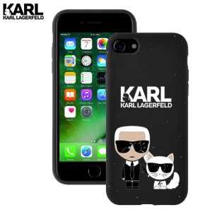 Crna Karl Lagerfeld Silikonska Maskica za iPhone 7 Plus / 8 Plus