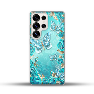 Silikonska Maskica za Galaxy S25 Ultra - Blue Butterflies