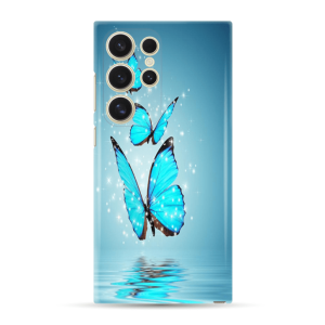 Silikonska Maskica za Galaxy S24 Ultra - Blue Butterfly