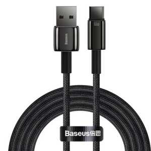 Baseus Tungsten USB na Type C Data kabel 6A (2m) - Crni