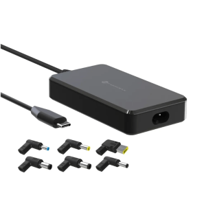 FORCELL F-ENERGY E856 univerzalni punjač za laptop 90W – Type-C + 6 nastavaka – crni