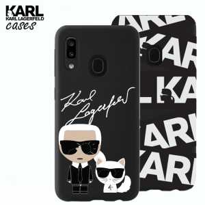 Crna Karl Lagerfeld Silikonska Maskica za Galaxy A20e - više motiva