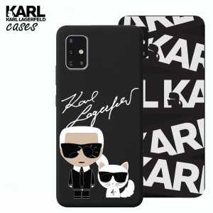 Crna Karl Lagerfeld Silikonska Maskica za Galaxy A71 - više motiva