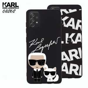 Crna Karl Lagerfeld Silikonska Maskica za Galaxy A72 - više motiva