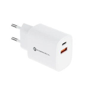 Forcell Adapter - USB A i USB C - 3A - 30W - Power Delivery i Quick Charge 4.0