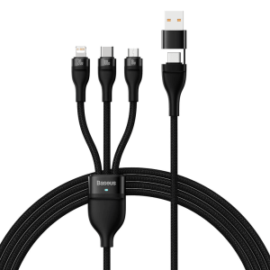 Baseus 3u1 USB kabel + Type C - Type-C + Lightning + MicroUSB - 120cm - 100W - 3.5 A