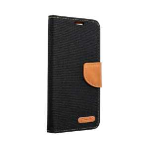 Canvas preklopna maskica za Samsung Galaxy A55 - Crna