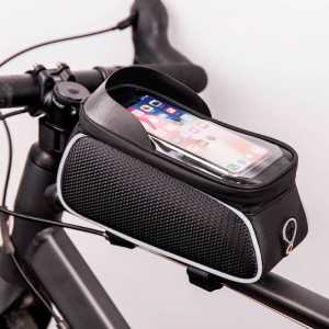 Vodootporna torbica za okvir bicikla sa držačem za mobitel Model01 - Crna