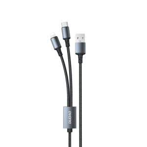 Dudao 2u1 USB kabel - Type C + Lightning, 120cm - 6A