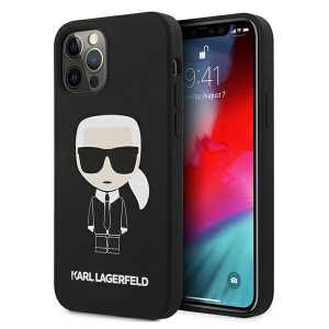 Karl Lagerfeld Silicone Iconic maskica za iPhone 12 Pro – Crna