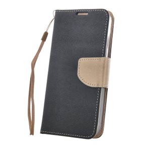 Fancy Wallet Maskica za Galaxy A54 - Crno-Zlatna