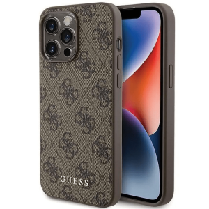 GUESS 4G Metal Logo Maskica za iPhone 15 Pro Max – Smeđa