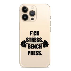 Silikonska maskica za mobitel - F*ck Stress. Bench Press - Gym - 16