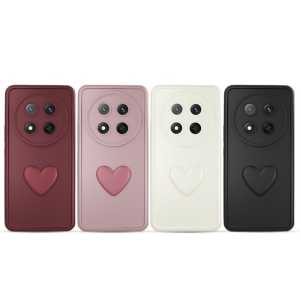 Silikonska "3D Heart" Maskica za Honor Magic 7 Lite / X9c u više boja