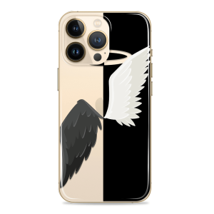 Silikonska maskica za mobitel - Black and White Wings - HM58