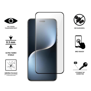 Zaštitno Staklo za ekran za Magic 7 Pro (3D Zaobljeno) - (Prozirno sa crnim rubovima)