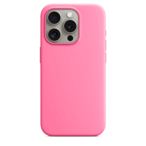 Silikonska Maskica za iPhone 15 Pro Max - Svijetlo roza