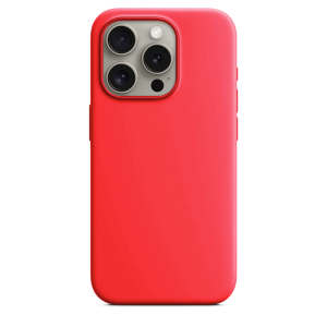Silikonska Maskica za iPhone 15 Pro - Crvena