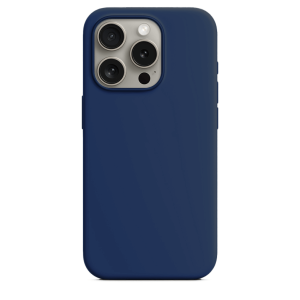 Silikonska Maskica za iPhone 15 Pro - Tamno plava
