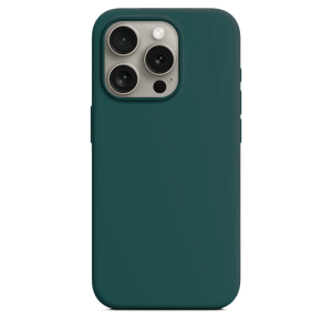 Silikonska Maskica za iPhone 15 Pro - Tamno zelena
