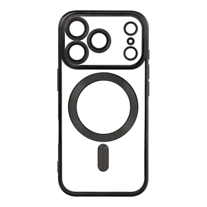 MagSafe Prozirna Silikonska maskica sa crnim rubovima za iPhone 17 Pro Max