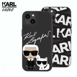 Crna Karl Lagerfeld Silikonska Maskica za iPhone 13 - više motiva