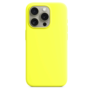 Silikonska Maskica za iPhone 15 Pro Max - Žuta