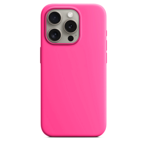 Silikonska Maskica za iPhone 15 Pro - Tamno roza