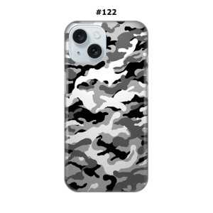 Maskica za iPhone 15 - Camouflage - siva