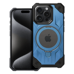 MagSafe Armor maskica s prstenom za iPhone 15 Pro - Plava