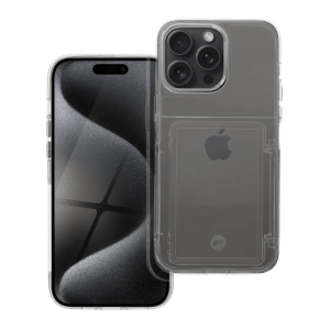 FORCELL F-PROTECT Crystal Pocket silikonska maskica s pretincem za kartice za iPhone 15 Pro Max