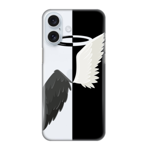 Silikonska Maskica za iPhone 16 Plus - Black & White