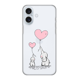 Silikonska Maskica za iPhone 16 Plus - Elephant Heart