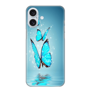 Silikonska Maskica za iPhone 16 Plus - Blue Butterfly