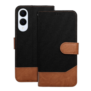 Jeans preklopna maskica za Samsung Galaxy S25 Edge - Crna