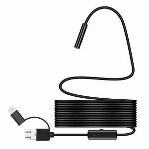 3 u 1 Vodootporni USB 5m Kabel sa Mini Kamerom  – Crni