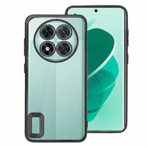 Kromirana prozirna maskica za Redmi Note 14 Pro (5G) / Poco X7 - Crna