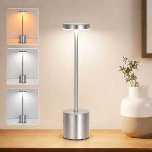 Premium LED stolna lampa na dodir - srebrna