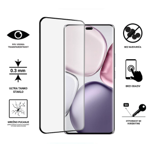 Zaštitno Staklo za ekran za Magic 7 Lite/Honor X9c (3D Zaobljeno) - (Prozirno sa crnim rubovima)