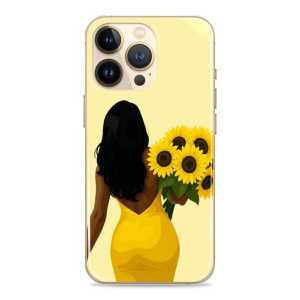 Silikonska Maskica za mobitel - "Sunflower Girl" - Jesen-90