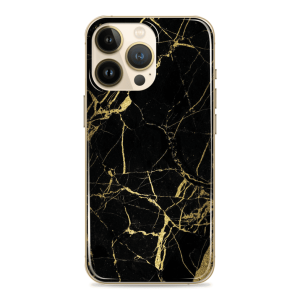 Silikonska maskica za mobitel - Crno Zlatni Marble - MBL33