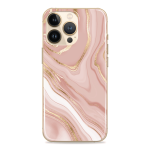 Silikonska maskica za mobitel - Zlatno Rozi Marble - MBL36