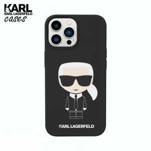 Crna Karl Lagerfeld silikonska maskica - motiv2