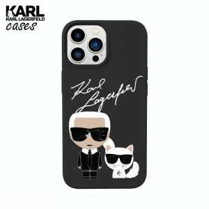 Crna Karl Lagerfeld silikonska maskica - motiv4