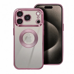  Kromirana prozirna maskica za iPhone 18 Pro / 17 Pro - Roza