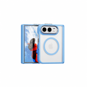 MagSafe prozirna tvrda maskica s postoljem za iPhone Duo – Plava